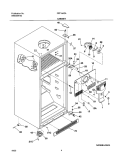 CABINET Diagram and Parts List for FRT14A2AZ3  Frigidaire Refrigerator