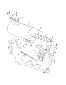 Burner Diagram and Parts List for FFSG5115PW0  Frigidaire Dryer