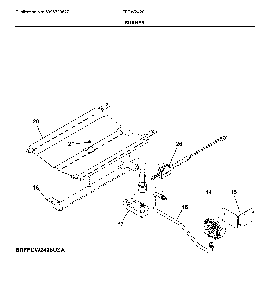 Burner Diagram and Parts List for FFGW2426UBB  Frigidaire Wall Oven