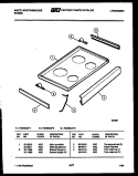 COOKTOP PARTS Diagram and Parts List for KC935JW3  Frigidaire Range