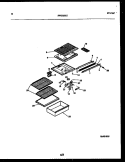 SHELVES AND SUPPORTS Diagram and Parts List for FPD14TPL1  Frigidaire Refrigerator