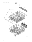 RACKS Diagram and Parts List for FDB1502RGQ1  Frigidaire Dishwasher