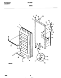 DOOR Diagram and Parts List for FFU14F9CW2  Frigidaire Freezer