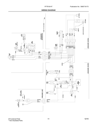 Wiring Diagram Diagram and Parts List for FFTR1814TBF  Frigidaire Refrigerator