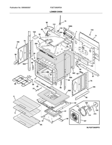 Lower Oven Diagram and Parts List for FGET3065PDA  Frigidaire Wall Oven