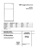 COVER Diagram and Parts List for FRT15B3AQ2  Frigidaire Refrigerator