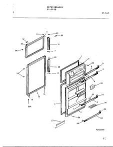 Electrical Equipment Diagram and Parts List for 95-1962  Frigidaire Refrigerator