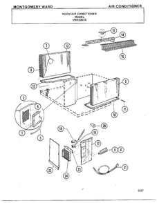 Room Air Conditioner Page 3 Diagram and Parts List for 5367A  Frigidaire Air Conditioner