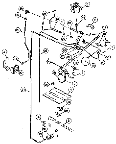 Burner Section Diagram and Parts List for 32-1048  Tappan Range