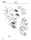 SHELVES Diagram and Parts List for FRS24ZRHD2  Frigidaire Refrigerator
