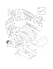 Ice Container Diagram and Parts List for FGHC2355PF7  Frigidaire Refrigerator