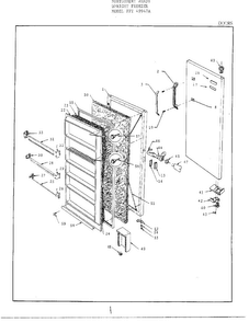 Doors Diagram and Parts List for 49947A  Frigidaire Freezer
