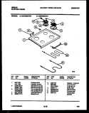 COOKTOP AND BROILER PARTS Diagram and Parts List for GEF400WAW1  Gibson Range