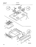 TOP / DRAWER Diagram and Parts List for WLF303PHDB  Westinghouse Range