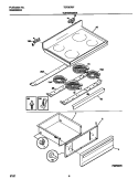 TOP / DRAWER Diagram and Parts List for TEF357BFDB  Tappan Range