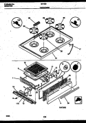 COOKTOP AND BROILER DRAWER PARTS Diagram and Parts List for 32-1009-23-09  Tappan Range