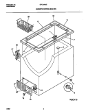 CABINET / CONTROL / SHELVES Diagram and Parts List for GFC05M3EW2  Gibson Freezer