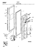 FREEZER DOOR Diagram and Parts List for F45ZR24JW0  Frigidaire Refrigerator