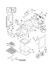 Body Diagram and Parts List for FFEF3017ZWE  Frigidaire Range
