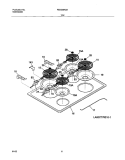 COOKTOP Diagram and Parts List for FED300ASA  Frigidaire Range