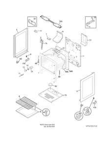 Body Diagram and Parts List for FFGF3017LSE  Frigidaire Range