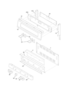 Backguard Diagram and Parts List for CGGF3056KFR  Frigidaire Range