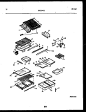 SHELVES AND SUPPORTS Diagram and Parts List for FPE19TRW1  Frigidaire Refrigerator