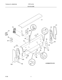 BACKGUARD Diagram and Parts List for CFEF210CS6  Frigidaire Range