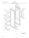 REFRIGERATOR DOOR Diagram and Parts List for WRS3R3EW1  Westinghouse Refrigerator