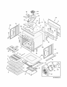 Upper Oven Diagram and Parts List for 79049532313  Kenmore Wall Oven