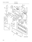BACKGUARD Diagram and Parts List for PGLEF375GC3  Frigidaire Wall Oven