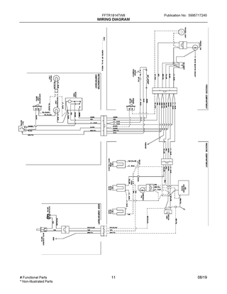 Wiring Diagram Diagram and Parts List for FFTR1814TW8  Frigidaire Refrigerator
