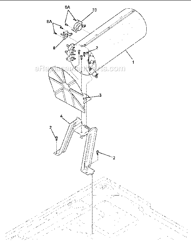 BURNER Diagram and Parts List for EIED55HMB0  Electrolux Dryer