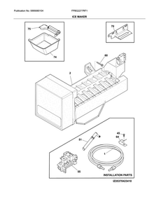 Ice Maker Diagram and Parts List for FPBG2277RF1  Frigidaire Refrigerator