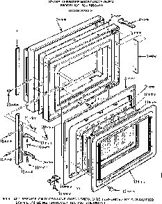 Door Parts Diagram and Parts List for 5648888410  Kenmore Microwave