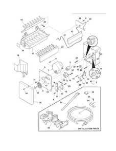 Ice Maker Diagram and Parts List for FPHC2399KF6  Frigidaire Refrigerator