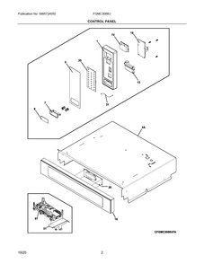 Control Panel Diagram and Parts List for FGMC3066UDB  Frigidaire Microwave