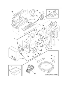 Ice Maker Diagram and Parts List for FGHN2844LP6  Frigidaire Refrigerator