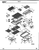 SHELVES AND SUPPORTS Diagram and Parts List for FPCI21TPW1  Frigidaire Refrigerator