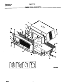 CABINET FRONT AND WRAPPER Diagram and Parts List for FAB077Y7B3  Frigidaire Air Conditioner