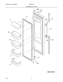 REFRIGERATOR DOOR Diagram and Parts List for FRS23LH5DB4  Frigidaire Refrigerator