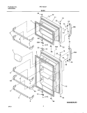 DOOR Diagram and Parts List for FRT18IC5AZ0  Frigidaire Refrigerator