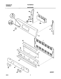 BACKGUARD Diagram and Parts List for PLGF389ACB  Frigidaire Range