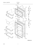 DOOR Diagram and Parts List for FRT17G4BW9  Frigidaire Refrigerator