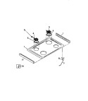 SURFACE UNITS, COOKTOP Diagram and Parts List for REM638ML7  Frigidaire Range