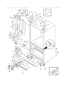 Cabinet Diagram and Parts List for EI23BC56IWA  Electrolux Refrigerator