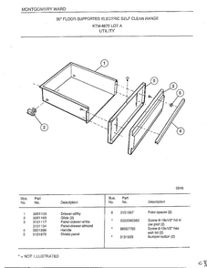 Utility Diagram and Parts List for 4872A  Frigidaire Range