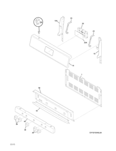 Backguard Diagram and Parts List for FFGF3049LSG  Frigidaire Range