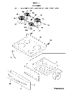 Top/drawer Diagram and Parts List for 79094143313  Kenmore Range