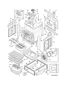 Body Diagram and Parts List for FGES3065PFF  Frigidaire Range